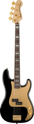 Squier 40Th Anniversary Precision Bass Gold Edition Black