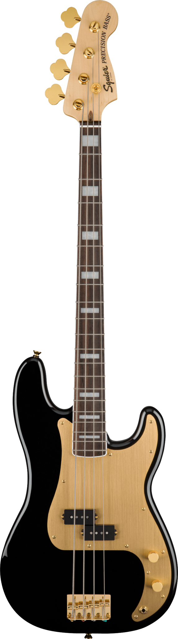 Squier 40Th Anniversary Precision Bass Gold Edition Black
