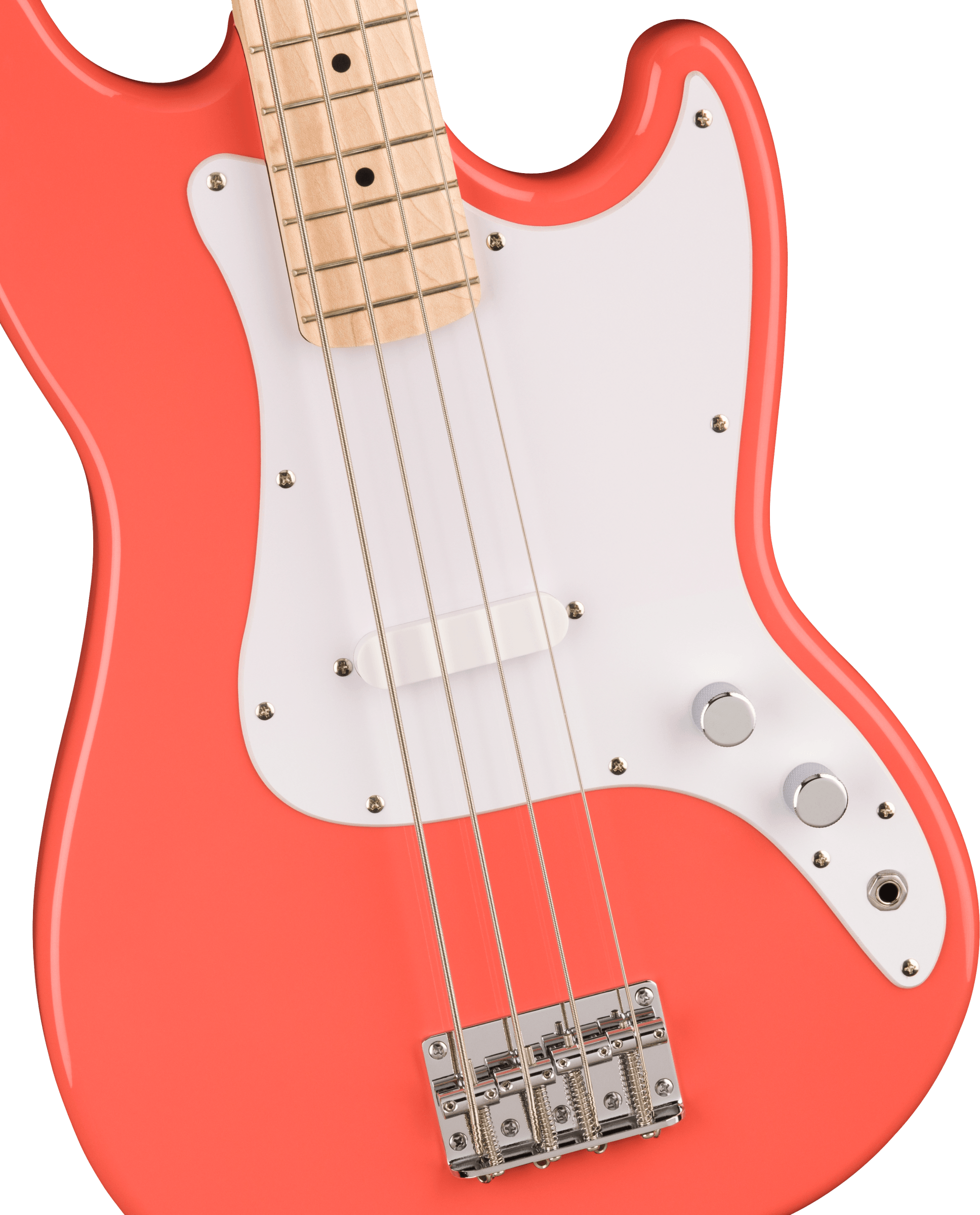 Squier Sonic Bronco Bass Maple ahitian Coral