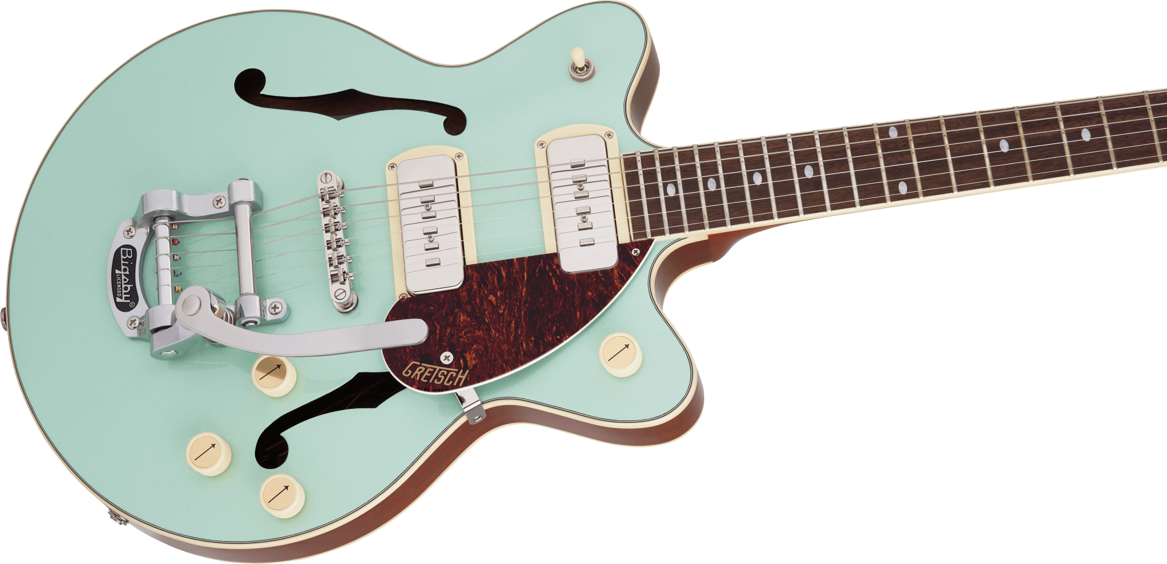 Gretsch G2655T P90 Streamliner Center Block Jr. P90 con Bigsby Two Tone Mint