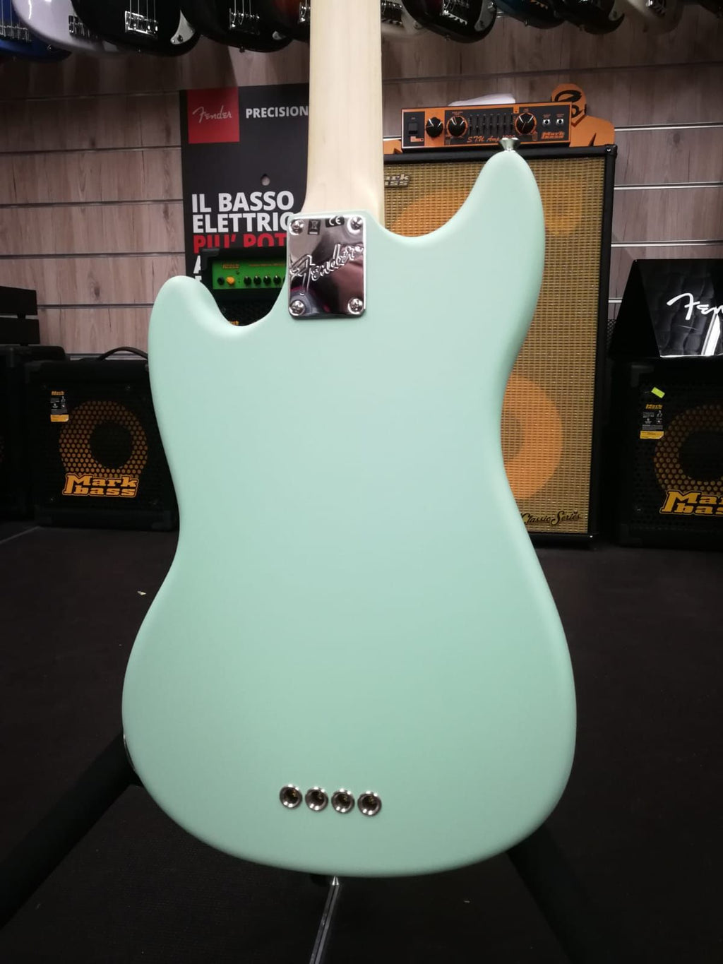 Fender American Performer Mustang Bass Satin Surf Green