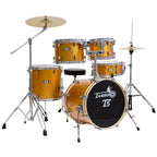 Tamburo Batteria T5 Yellow Sparkle con Piatti e Loro Supporti Sgabello e Bacchet