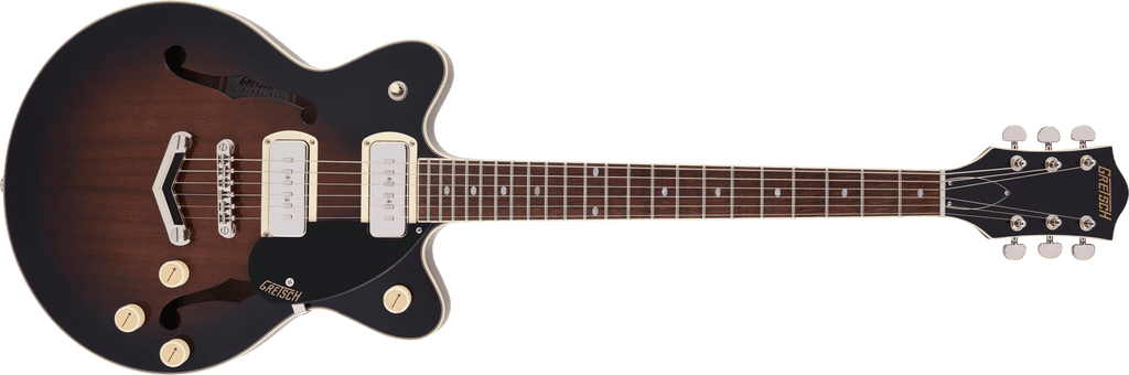 Gretsch G2655 P90 Streamliner Center Block Brownstone con V Stoptail
