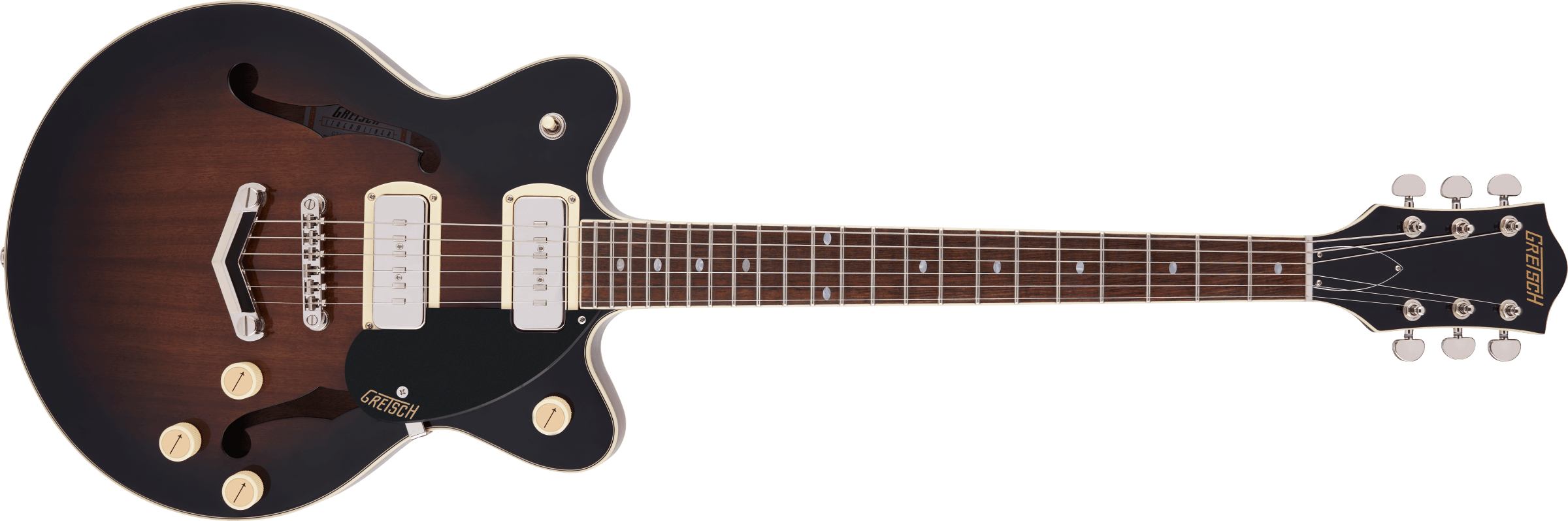Gretsch G2655 P90 Streamliner Center Block Brownstone con V Stoptail