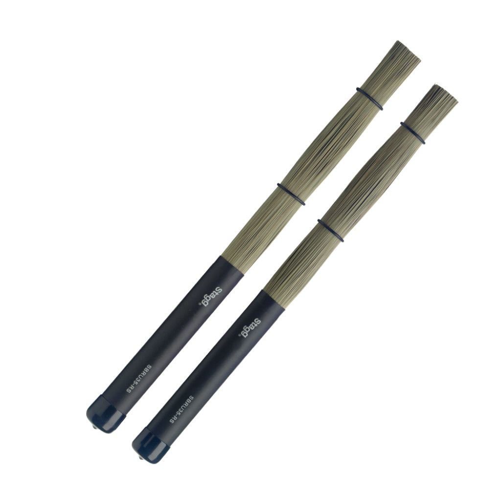 Stagg Spazzole Sbru35-Rs Large in Paglia impugnatura in Gomma