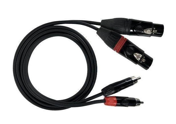 Zzipp Cavo 3M 2 RCA Maschio con 2 XLR Femmina