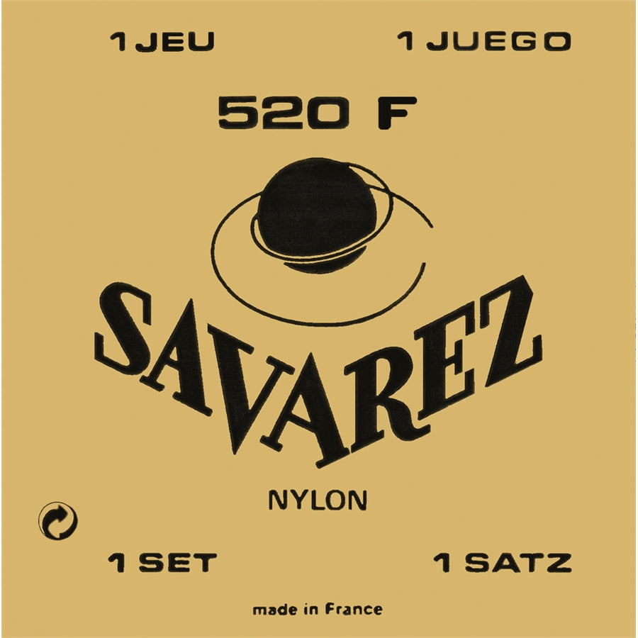 Savarez 520F Normal Tension Set - Wound G Classical Guitar