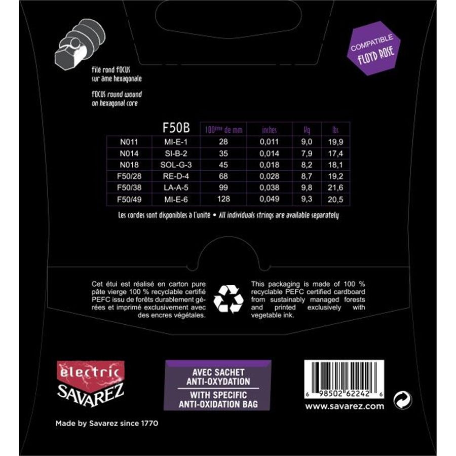 Savarez F50B Focus Electric Guitar Strings 11-49, Set/6