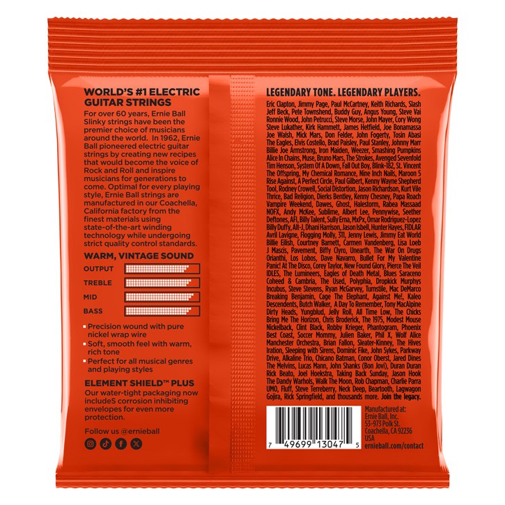 Ernie Ball 2254 Skinny Top Heavy Bottom Slinky 10-52