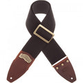 Magrabo Tracolla Stripe SC Cotton Nero8cm terminali Core Marrone, fibbia Ottone
