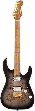 Charvel Pro Mod Dk24 HH 2PT CM Popular Burl Transparent Black Burst