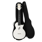 Cascha Ukulele Concerto in Carbonio Pack White con Borsa Tracolla e Plettri