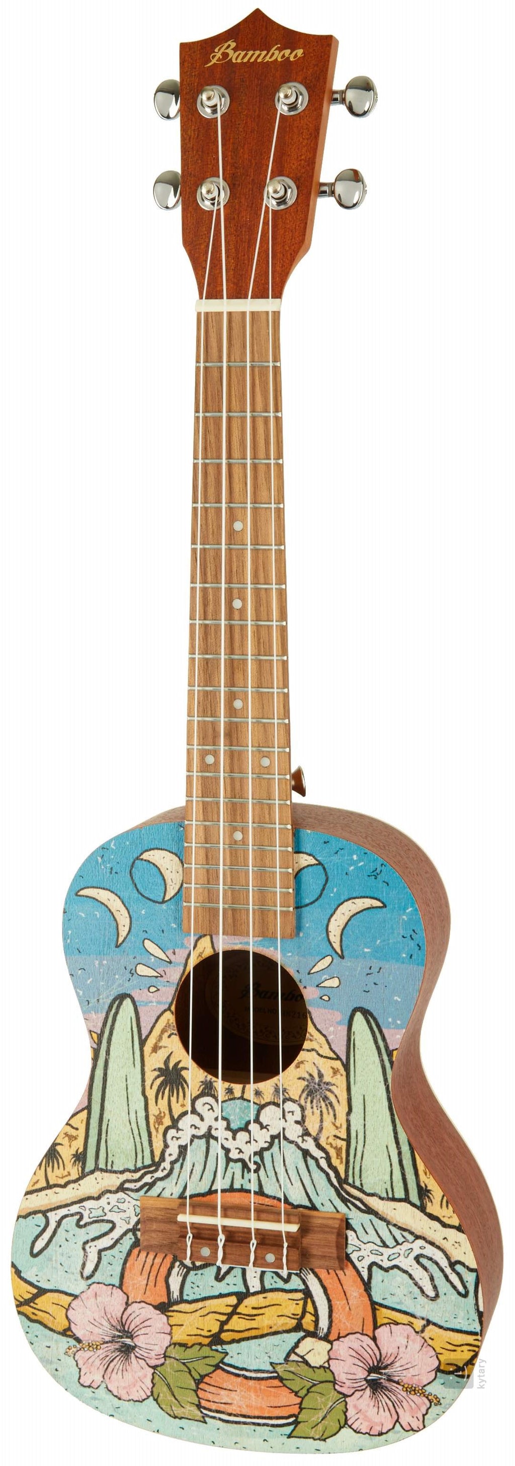 Bamboo Ukulele Soprano Cool Beach con Borsa
