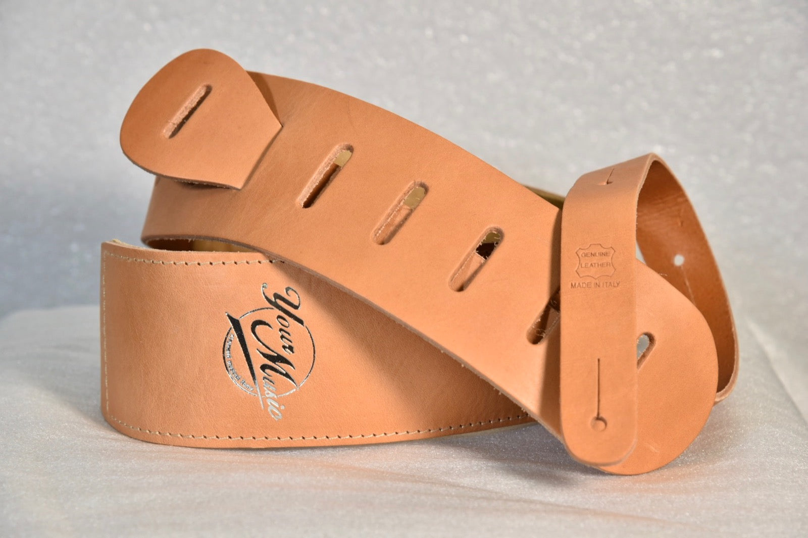Your Music Tracolla 7 Cm In Cuoio Imbottita Avana Made In Italy
