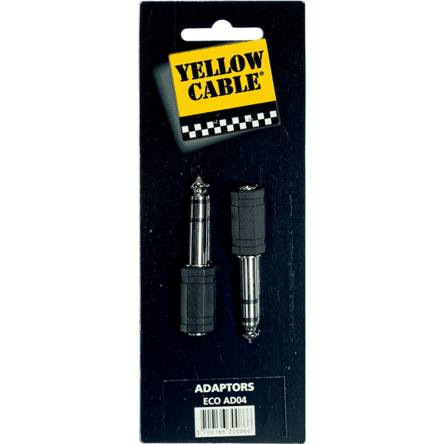 Yellow Cable AD04 Adattatore Jack TRS Maschio/Mini Jack TRS Femmina 2 Pcs