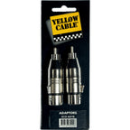 Yellow Cable AD18 Adattatore RCA Maschio/XLR Femmina 2 Pcs