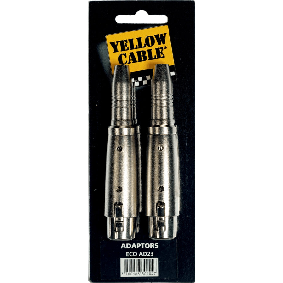 Yellow Cable AD23 Adattatore Jack TRS Femmina/XLR Femmina 2 Pcs