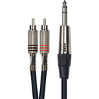 Yellow Cable K02ST-3 Cavo Segnale Stereo 2x RCA maschio/Jack TRS 3 m