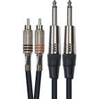 Yellow Cable K03-3 Cavo Segnale Stereo 2x RCA maschio/2x Jack TS (Mono) 3 m