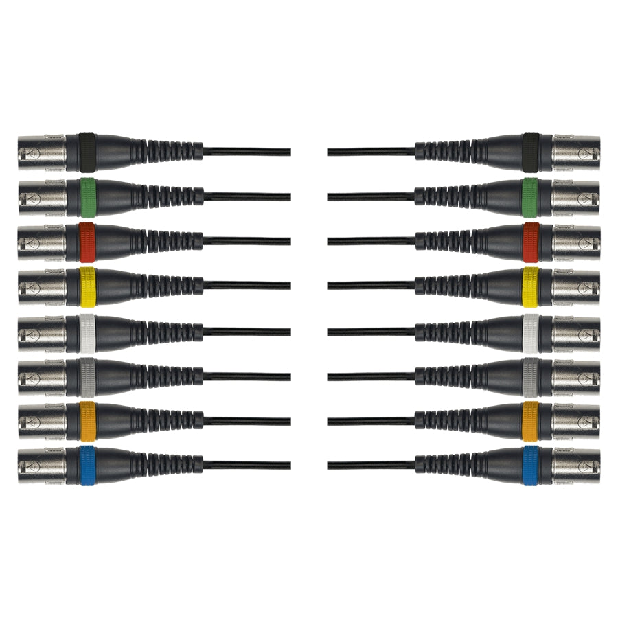 Yellow Cable OC14 Frusta 8 Cavi XLR Maschio/XLR Femmina 5 m