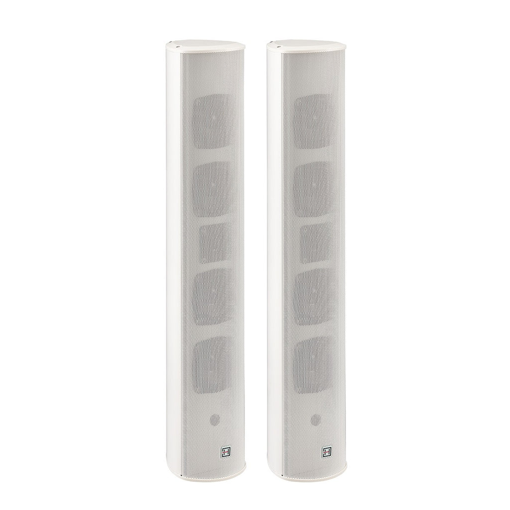 Helvia 60W White Waterproof Column Speakers Pair