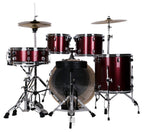 T5 Red Sparkle Drum Kit with Cymbals and Stands, Stool and Drumsticks