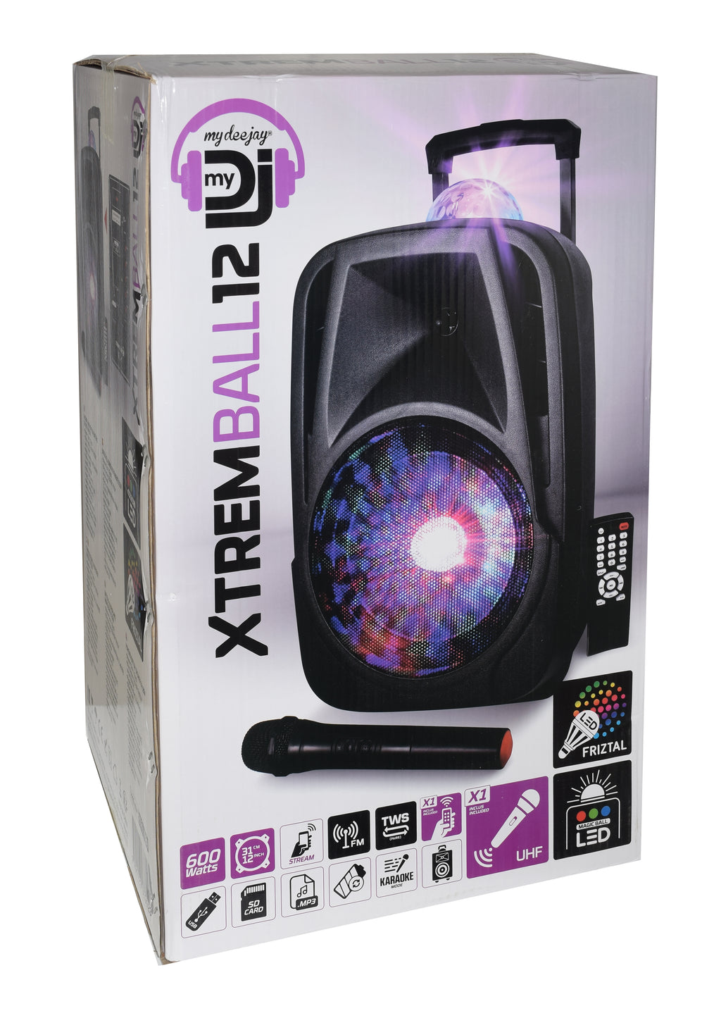 Karma Amplified Speaker with Radio Microphone and Light Effect 600W