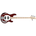 Sterling by MusicMan StingRay Ray4 HH 4 Corde Candy Apple Red Tastiera Acero