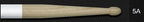 Lantec 5A White Drumsticks