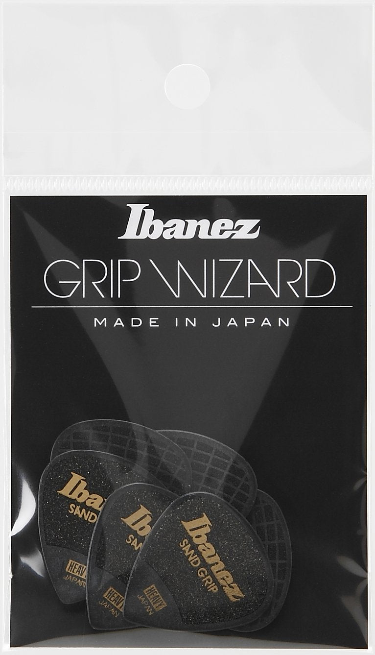 Ibanez Set 6 Plettri Sand Grip Neri da 1 mm di spessore