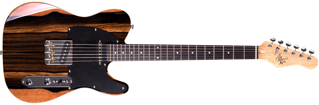 Michael Kelly  MOD SHOP 55o Ebony Custom Fralin - Striped Ebony
