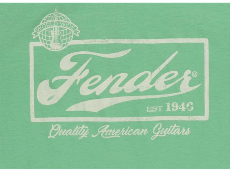 Fender Beer Label Men's Ringer Tee Sea Foam Green X-Large