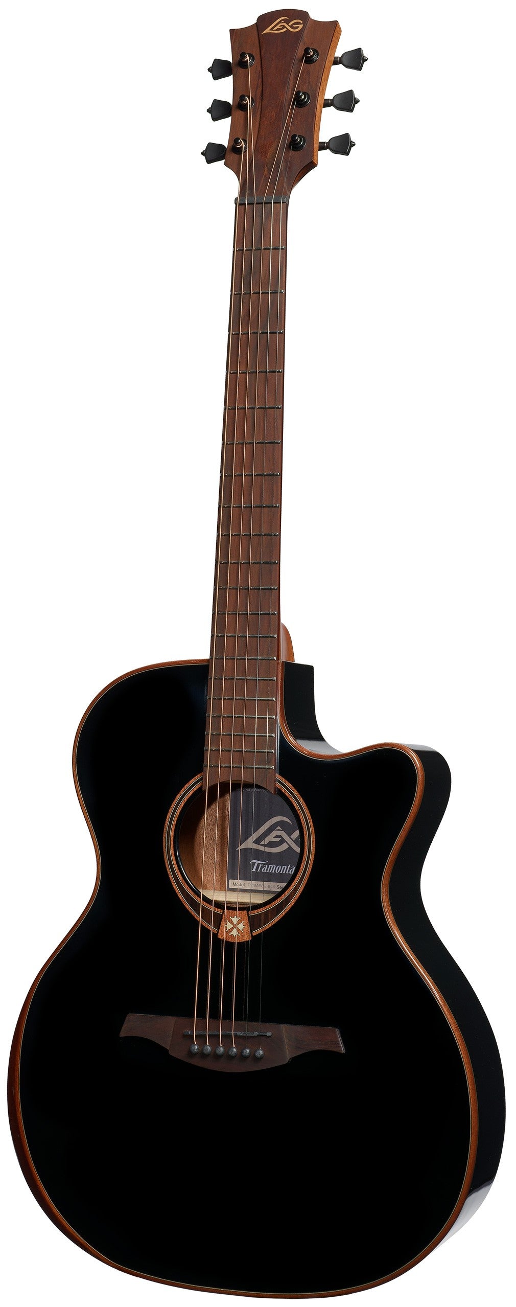 Lag T118ABCE-BLK Chitarra Acustica Auditorium Bevel Cutaway EQ Black