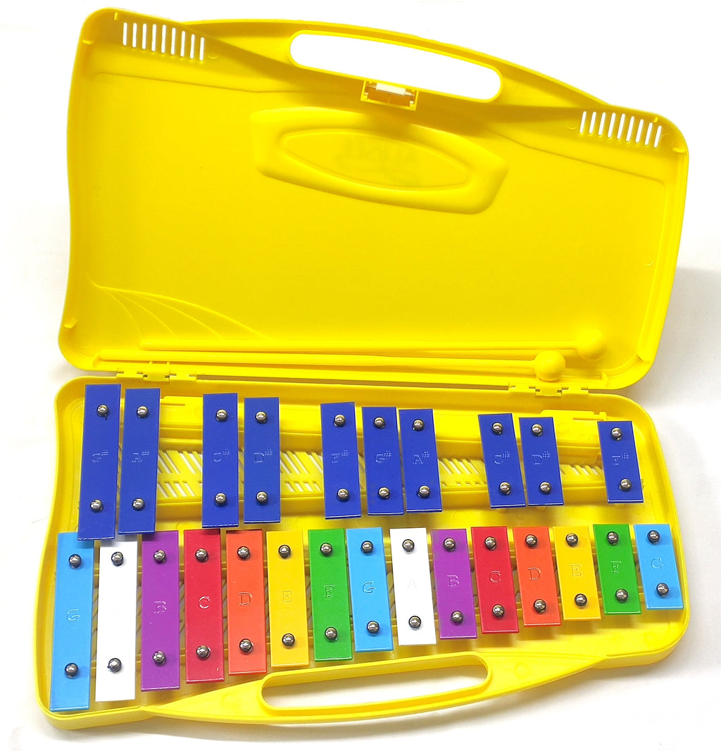 Alysee MT25CYL Metallofono Cromatico 25 Note Giallo