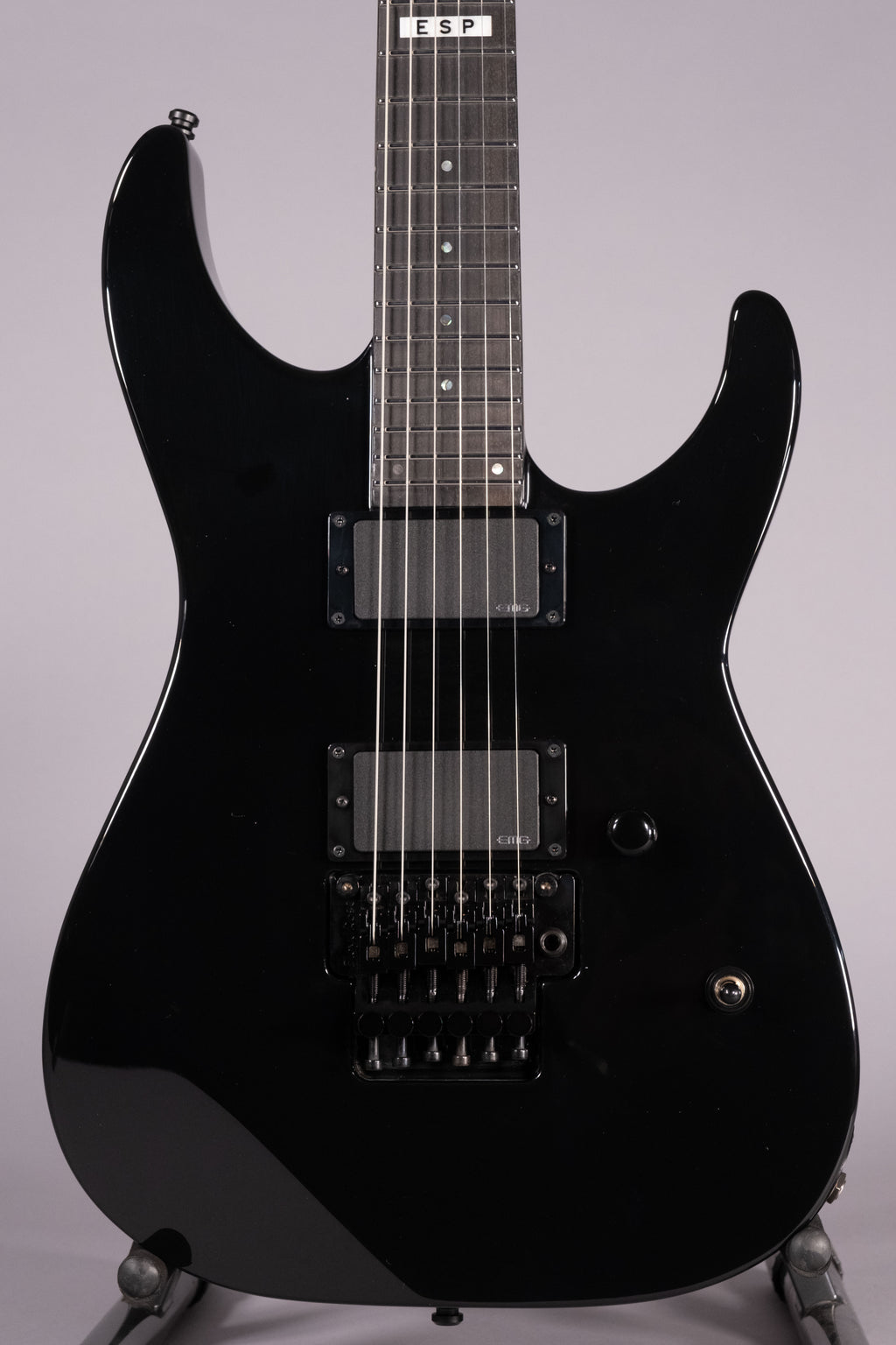 Esp EII MII Neck Thru Black con Astuccio