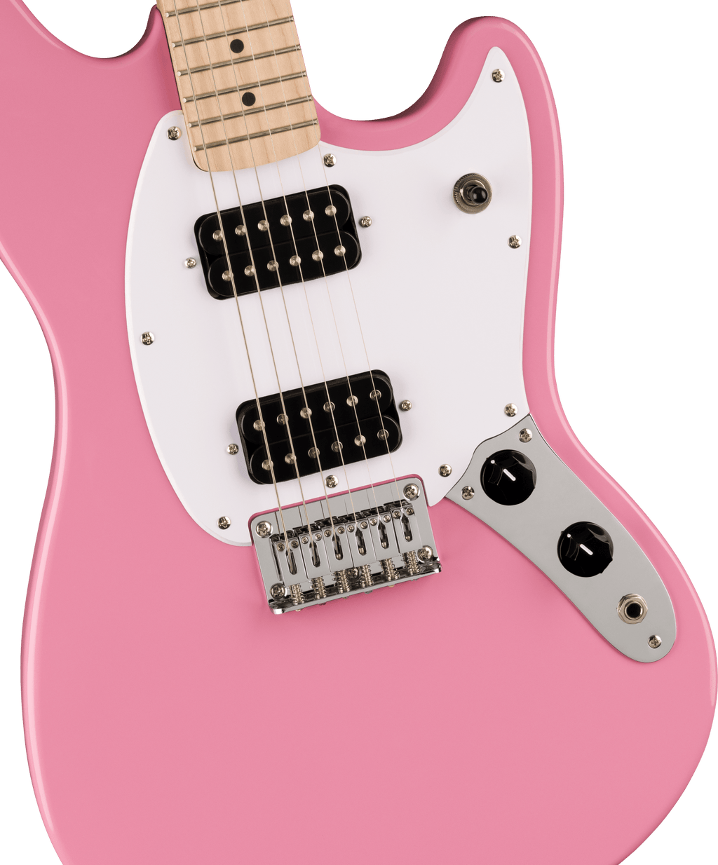 Squier Sonic Mustang HH Maple Flash Pink