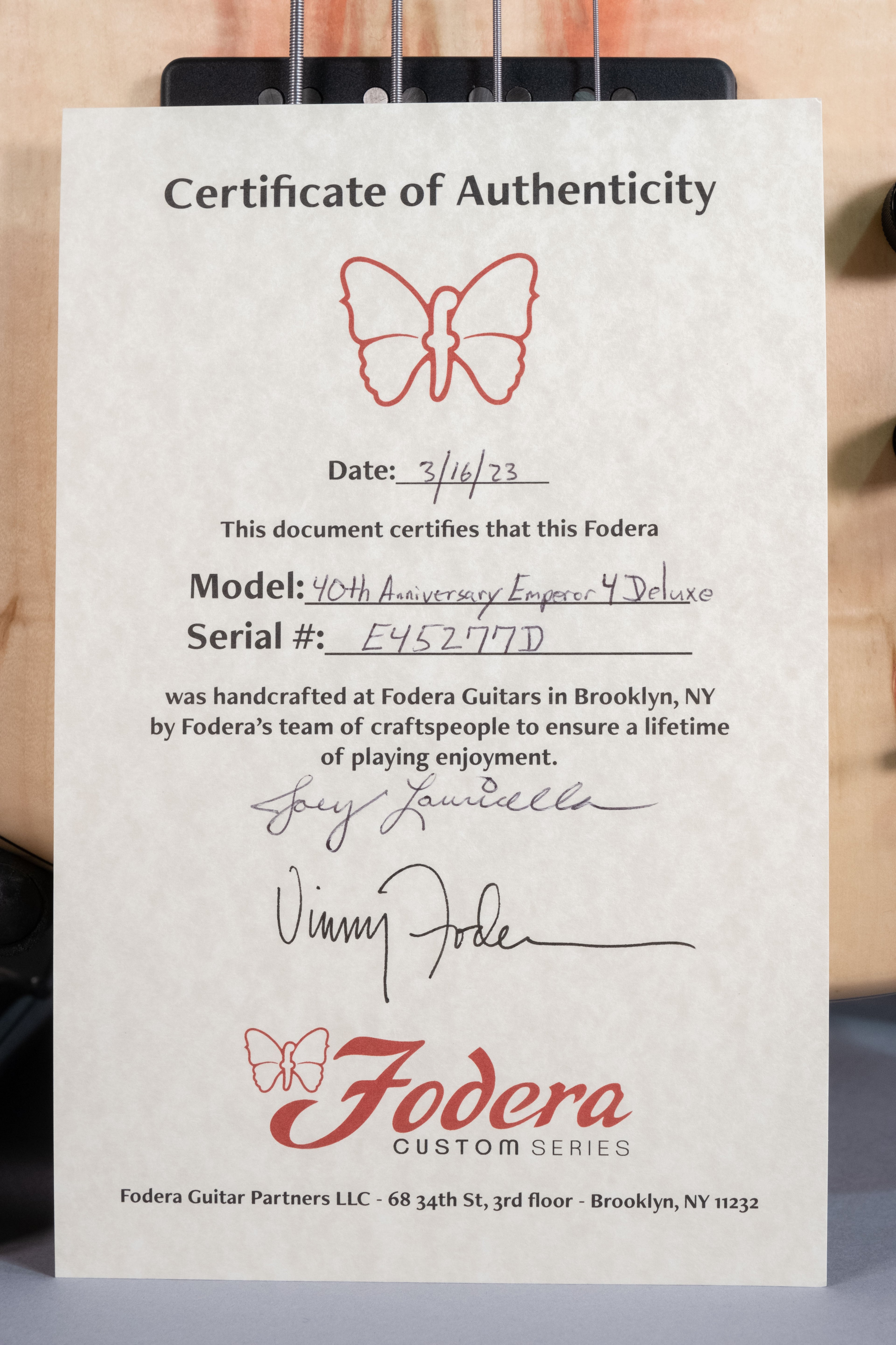 Fodera 40th Anniversary Emperor Deluxe