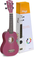 Stagg Us-Violet Ukulele Soprano Viola con Borsa in Nylon