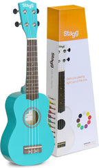 Stagg Us-Ocean Ukulele Soprano Azzurro con Borsa in Nylon