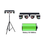 Pro Show Set  Barra con 2 Par Led RGB e 2 Effetti Led a Batterie con Stativo