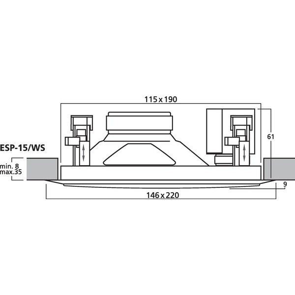 Zzipp White Flush-Mount Passive Speaker