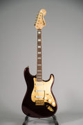Squier 40Th Anniversary Stratocaster Gold Anodized Pickguard Ruby Red Metallic
