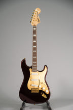 Squier 40Th Anniversary Stratocaster Gold Anodized Pickguard Ruby Red Metallic