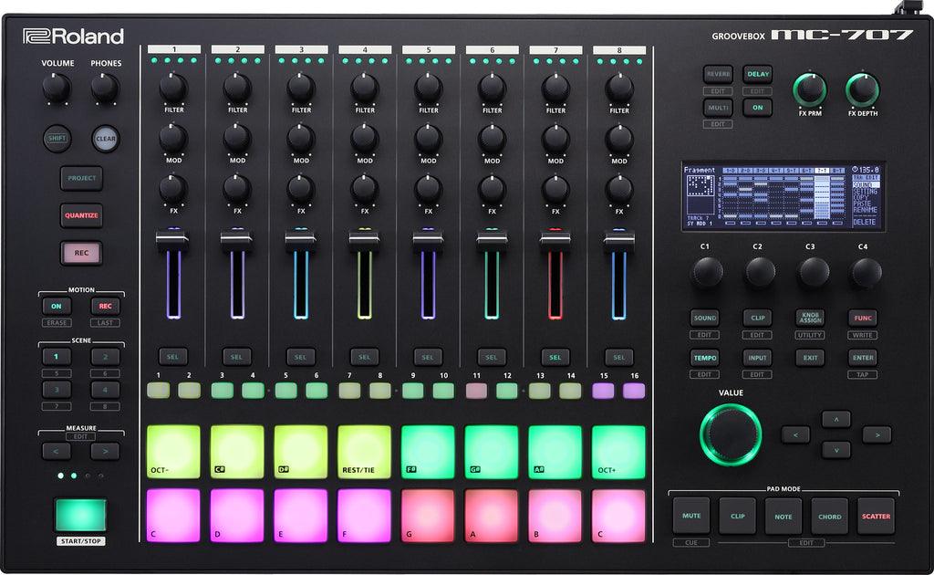 Roland Mc707 Groove Box Sequencer / Sampler 8 Tracce Con 80 Drum Kit