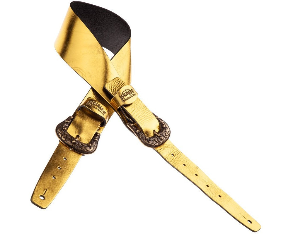Magrabo Tracolla Twin Buckles Metallic Gold