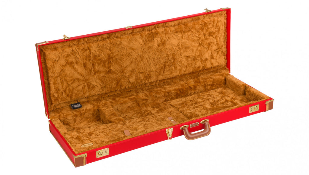 Fender Classic Series Wood Case Stratocaster Telecaster Fiesta Red