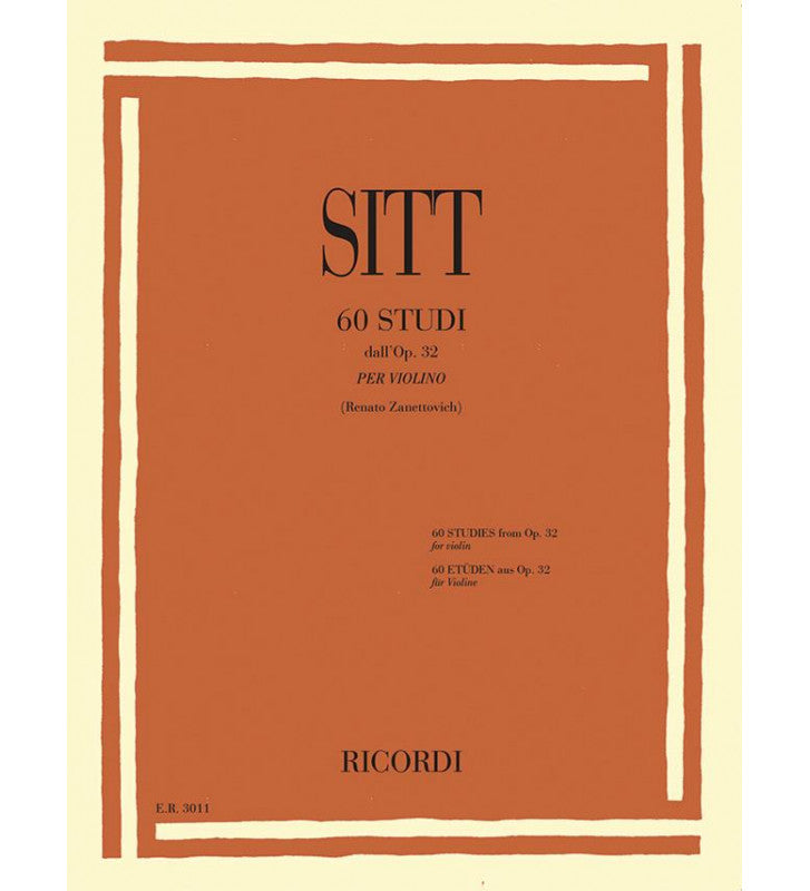 Ricordi Sitt 60 Studi Dall'Opera 32 per Violino (Renato Zanettovich)