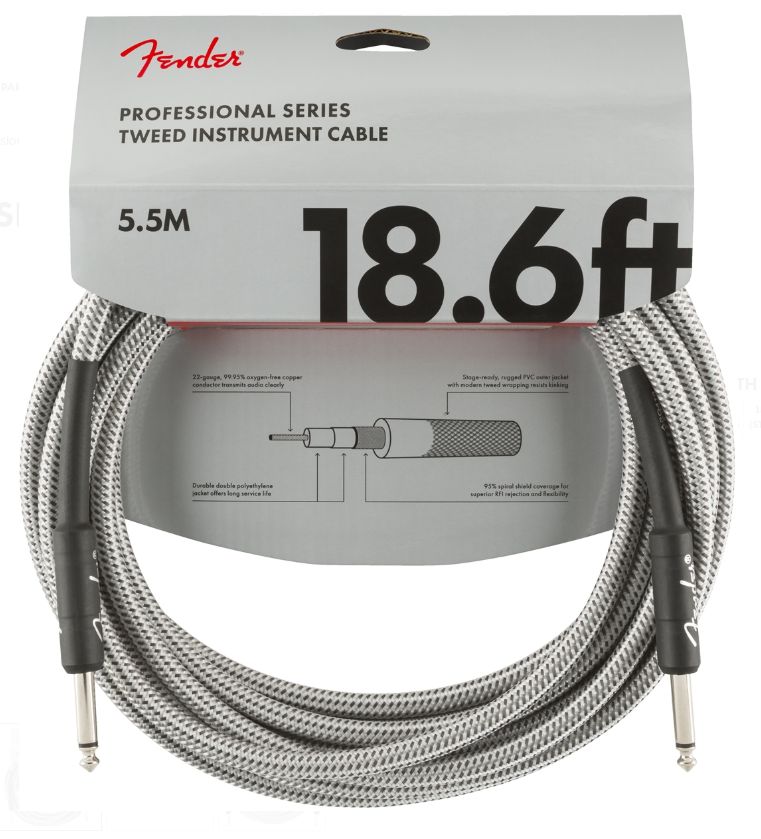 Fender Cavo Professional 5,5Mt White Tweed