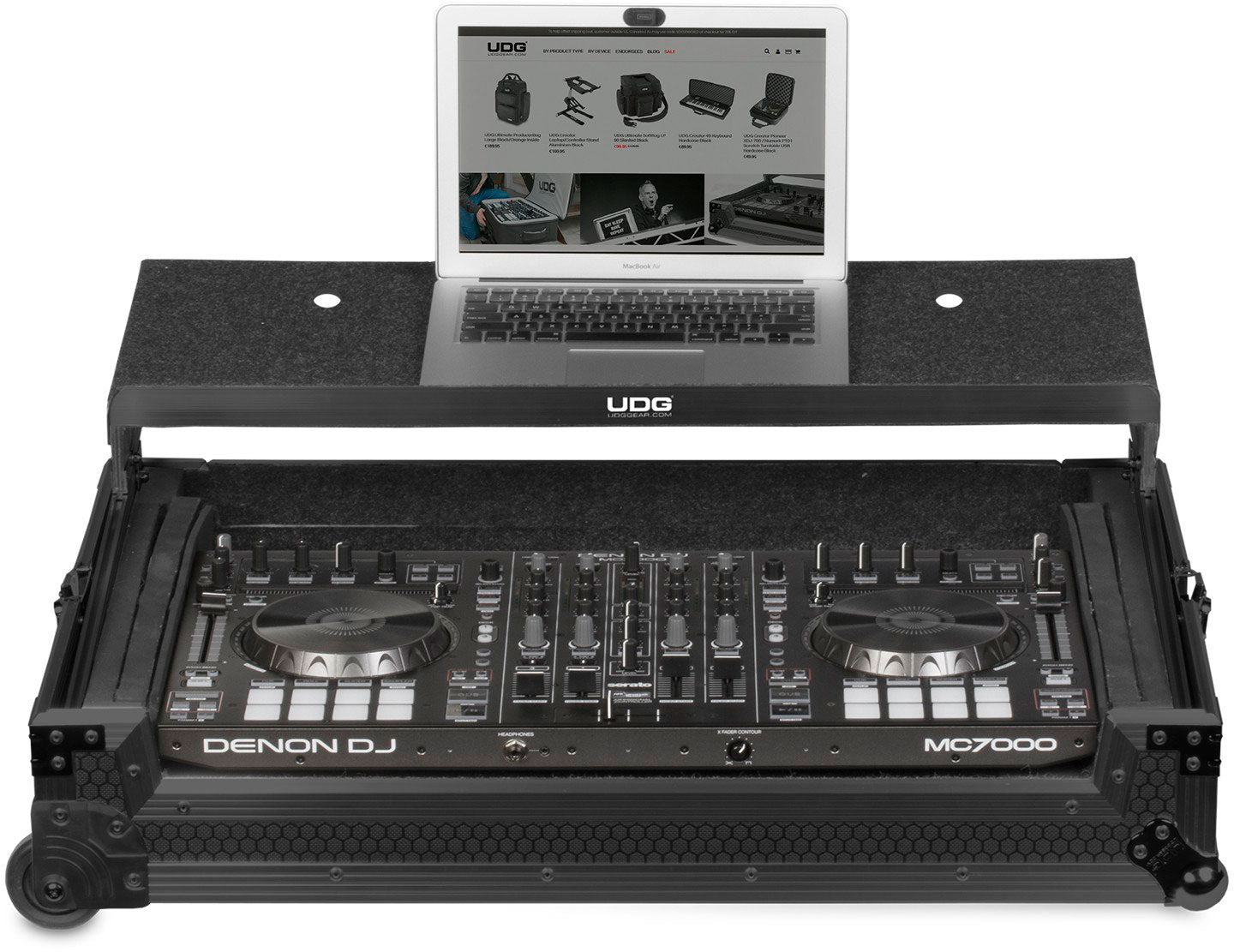 Udg U91054bl - fc multi format xxl black plus (laptop shelf, trolley & wheels)