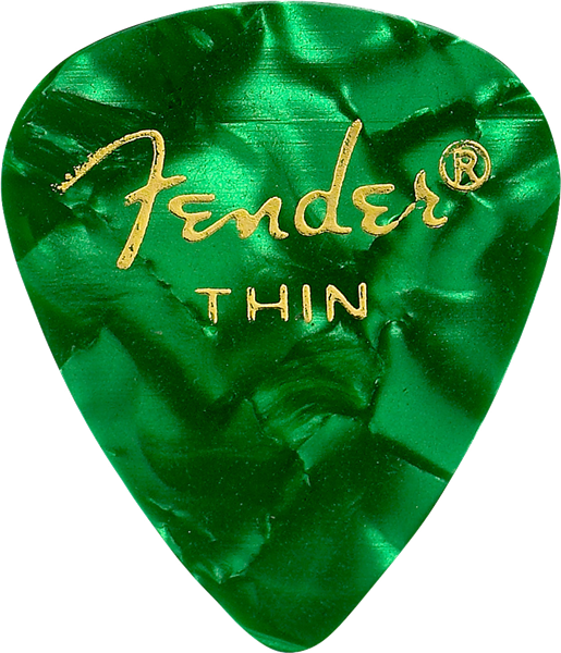 Fender Plettri 351 Green Moto Thin Pack 12 Pz